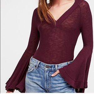 Free people bell sleeve top NWT